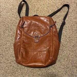 Jack George’s honey Leather Backpack/crossbody